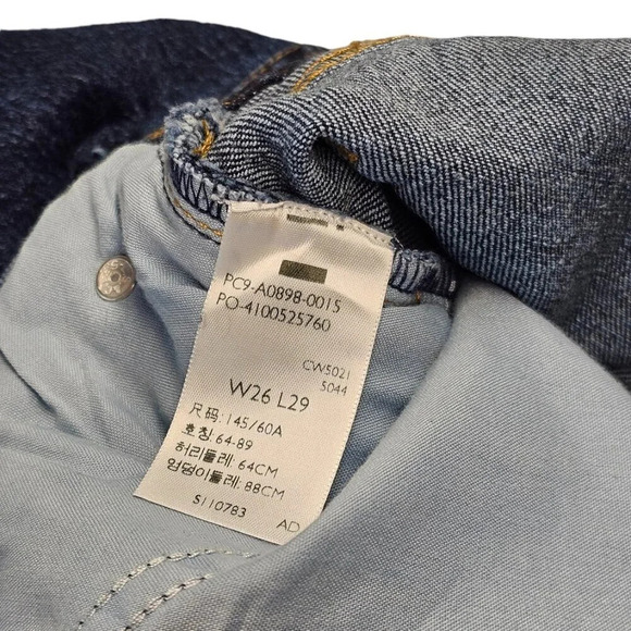 Levi's Womens 70's High  Slim Straight Jeans Size 26 Blue Denim - Picture 4 of 7